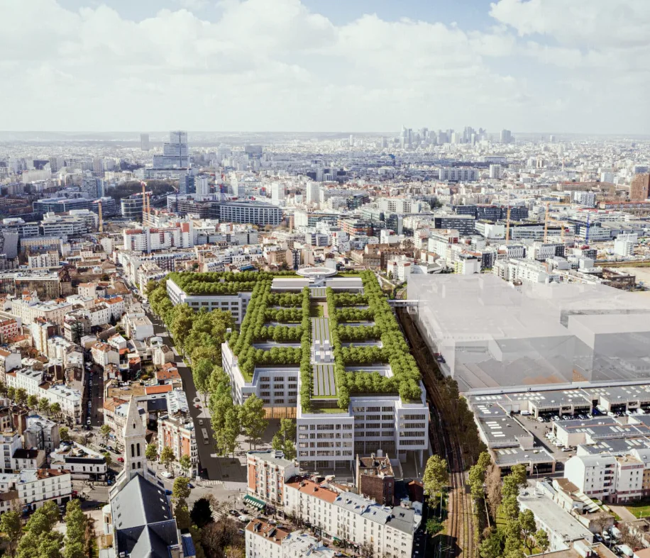 Vue d'architecte d'un Hôpital parisien