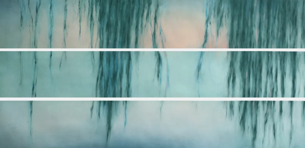 Nicolas Dhervillers, Sans titre (série
Nymphéas), 2023
Pastel sec sur papier, 100 × 200 cm.
©Nicolas Dhervillers, courtesy Dilecta.